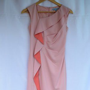 Antonio Melani Crepe Ruffled Sheath Dress (Size 0)